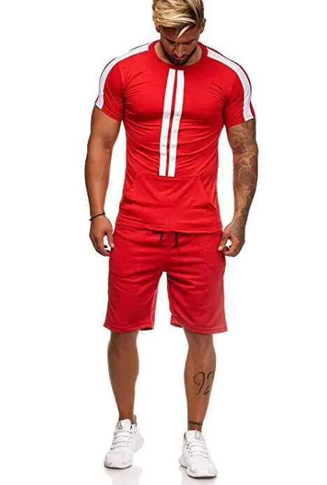 2021 Men's Summer Leisure Sports Color Stitching Shirt Shorts Two-piece Outdoor Fitness Cropped Top Cotton T-shirt Breathable
2021 Men's Summer Leisure Sports Color Stitching Shirt Shorts Two-piece Outdoor Fitness Cropped Top Cotton T-shirt Breathable