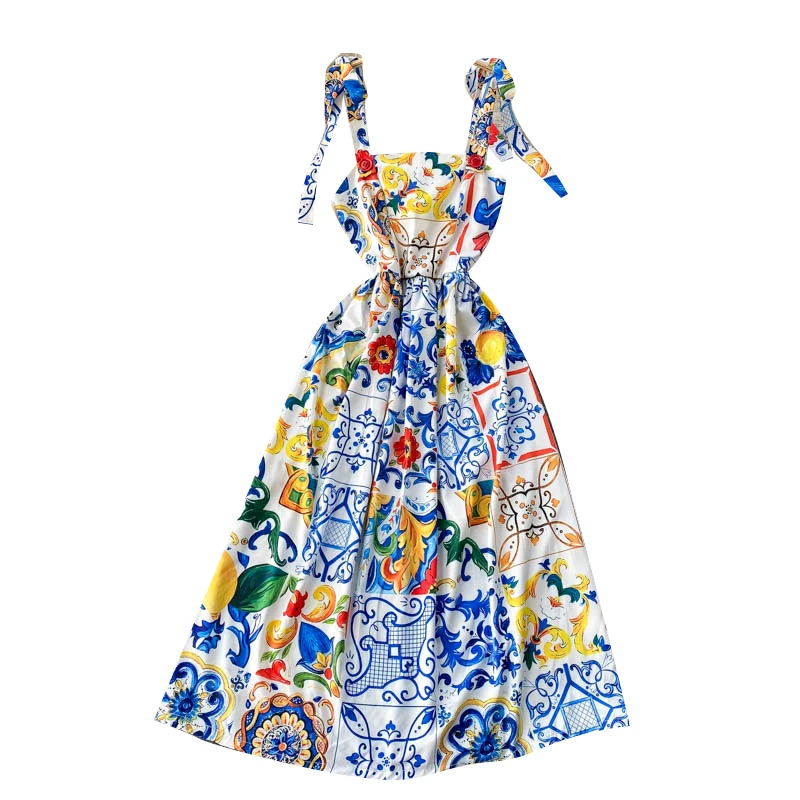 European and American retro niche design print dress sexy sling off shoulder slim sweet age reducing
European and American retro niche design print dress sexy sling off shoulder slim sweet age reducing