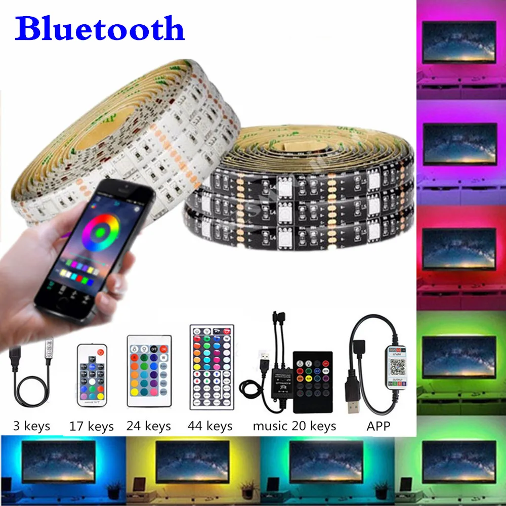 Christmas USB LED Strip Waterproof Room Decoration Light 5V RGB 5050 Bluetooth APP Control Flexible TV Background Lamp Lighting
Christmas USB LED Strip Waterproof Room Decoration Light 5V RGB 5050 Bluetooth APP Control Flexible TV Background Lamp Lighting