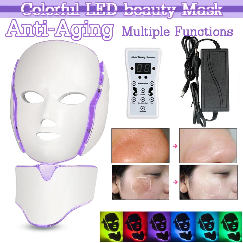 Led Facial Mask 7 Colors Led Beauty Mask with Neck Light Therapy Skin Rejuvenation Face Care Treatment Anti Acne Whitening
Led Facial Mask 7 Colors Led Beauty Mask with Neck Light Therapy Skin Rejuvenation Face Care Treatment Anti Acne Whitening