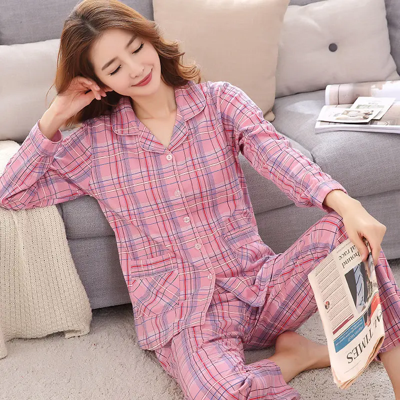 New Women Pajamas Set Spring Cotton Long Sleeve Cute Sleepwear Leaves Two-piece Set Soft Casual Homewear Female Pyjamas
New Women Pajamas Set Spring Cotton Long Sleeve Cute Sleepwear Leaves Two-piece Set Soft Casual Homewear Female Pyjamas