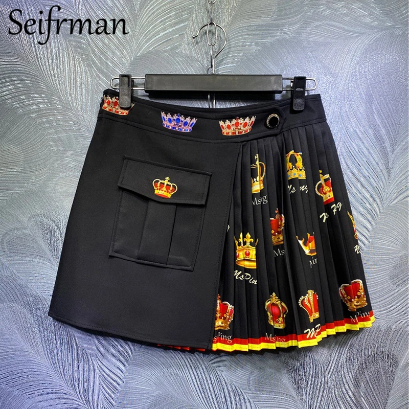 Seifrmann Women Summer Fashion DesignerSkirt Set Fake Pocket Loose Blouses + High Waist Short Pleated Skirts 2 TwoPiecesSuits
Seifrmann Women Summer Fashion DesignerSkirt Set Fake Pocket Loose Blouses + High Waist Short Pleated Skirts 2 TwoPiecesSuits