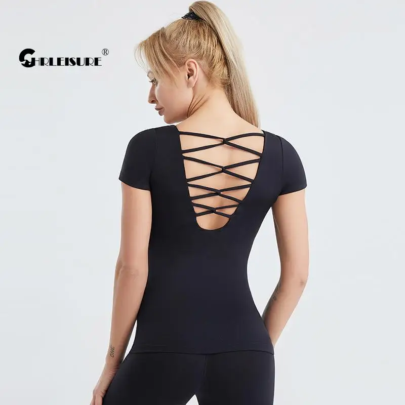 CHRLEISURE полый спортивная женская рубашка Сексуальная красивая задняя часть с нагрудным подкладом Йога Топ дышащий Быстросохнущий Бег Фитнес...
CHRLEISURE полый спортивная женская рубашка Сексуальная красивая задняя часть с нагрудным подкладом Йога Топ дышащий Быстросохнущий Бег Фитнес...