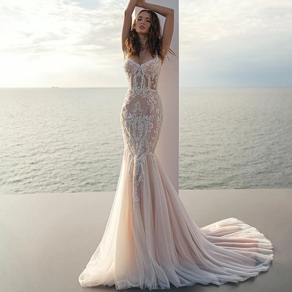 wedding dress mermaid lace beach bride gown summer V neck Spaghetti Straps corset sexy vestidos de novia Court Train aliexpress
wedding dress mermaid lace beach bride gown summer V neck Spaghetti Straps corset sexy vestidos de novia Court Train aliexpress
