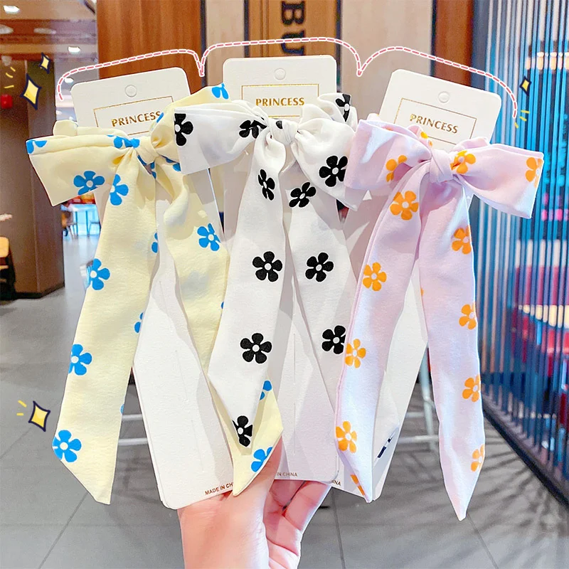 Korean Printing Chiffon Bow Long Ribbons Hair Accessories For Women Fashion Elastic Hair Bands Girls Ponytail Holder Scrunchies
Korean Printing Chiffon Bow Long Ribbons Hair Accessories For Women Fashion Elastic Hair Bands Girls Ponytail Holder Scrunchies