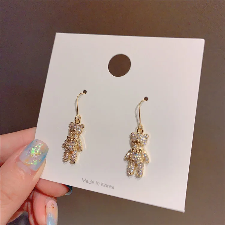 2021 New Arrival Women Trendy Cubic Zirconia Stud Earrings Korean Earrings Cute Bear Love Earrings Jewelry Female Party Jewelry
2021 New Arrival Women Trendy Cubic Zirconia Stud Earrings Korean Earrings Cute Bear Love Earrings Jewelry Female Party Jewelry