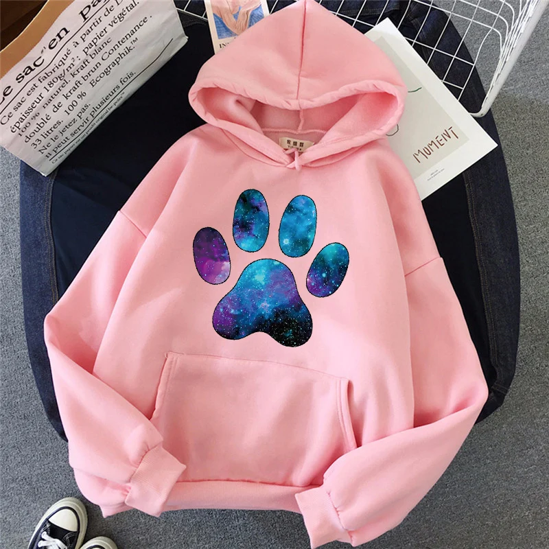 Winter Woman Sweatshirt Hoodie Streetwear Cartoon Dog Paw Print Pocket Sweater Loose and Simple Autumn Casual Hoodie Pullover
Winter Woman Sweatshirt Hoodie Streetwear Cartoon Dog Paw Print Pocket Sweater Loose and Simple Autumn Casual Hoodie Pullover