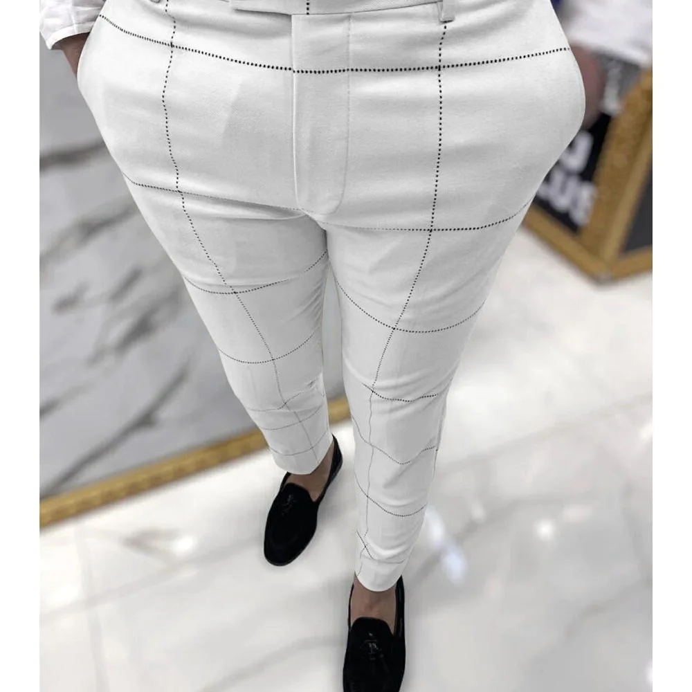 2021 New Fashion Plaid Printed Pencil Pants For Mens Mid Waist Button Trouser Male Formal Summer Casual Long Pant Streetwear
2021 New Fashion Plaid Printed Pencil Pants For Mens Mid Waist Button Trouser Male Formal Summer Casual Long Pant Streetwear