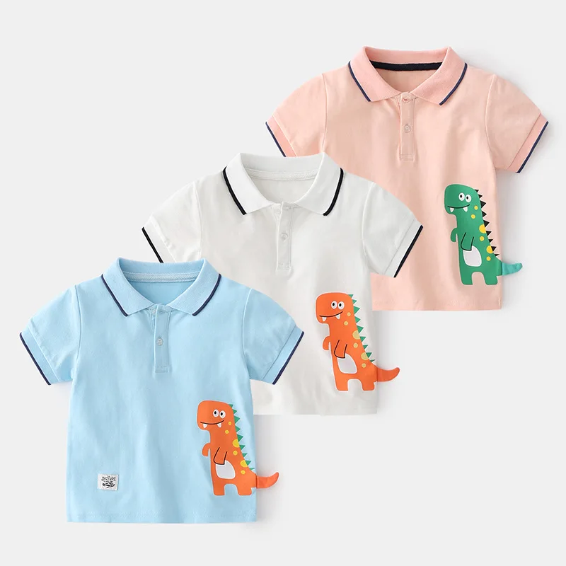 Summer Boys Polo Shirt Short Sleeve Boys Cotton Polo Shirts Cartoon Dinosaur Kids Tops Baby Shirt For Kids
Summer Boys Polo Shirt Short Sleeve Boys Cotton Polo Shirts Cartoon Dinosaur Kids Tops Baby Shirt For Kids