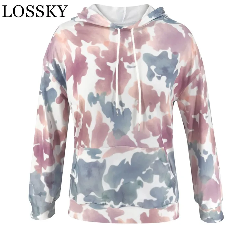 Women Autumn Casual Color Print Hoodies Hooded Long Sleeve Pocket Drawstring Loose Hoody Sweatshirt Tie Dyeing Print Hoodie Tops
Women Autumn Casual Color Print Hoodies Hooded Long Sleeve Pocket Drawstring Loose Hoody Sweatshirt Tie Dyeing Print Hoodie Tops