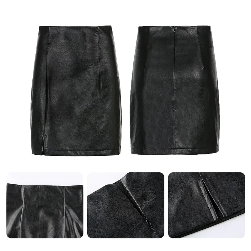 Women High Waist Sexy Black Faux Leather Split Asymmetric Hem Slim Mini Skirt XX9D
Women High Waist Sexy Black Faux Leather Split Asymmetric Hem Slim Mini Skirt XX9D
