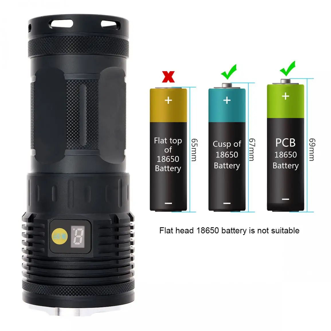 Power Display 15 XML-T6 LED 8000 Lumens Waterproof IP65 Aluminium Alloy Flashlight with 4 Modes and DC USB Cable+Portable Sachet
Power Display 15 XML-T6 LED 8000 Lumens Waterproof IP65 Aluminium Alloy Flashlight with 4 Modes and DC USB Cable+Portable Sachet