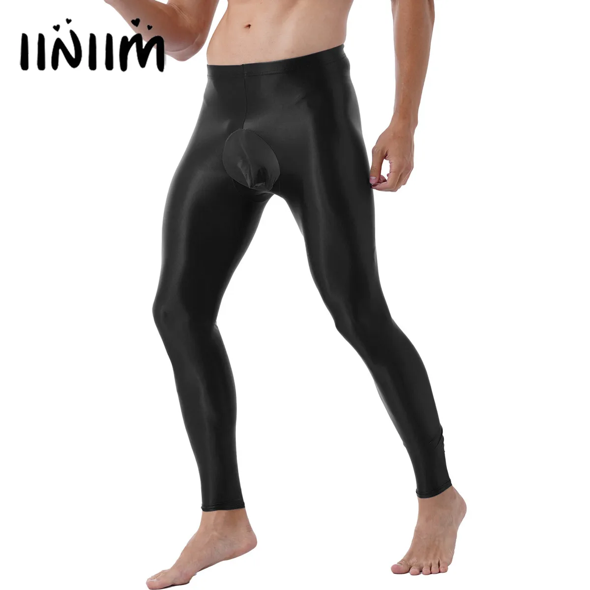 Men Low Waist Seamless Sport Trousers Glossy Bulge Pouch Elastic Waistband Leggings Solid Color Yoga Pants Stretchy Skinny Pants
Men Low Waist Seamless Sport Trousers Glossy Bulge Pouch Elastic Waistband Leggings Solid Color Yoga Pants Stretchy Skinny Pants