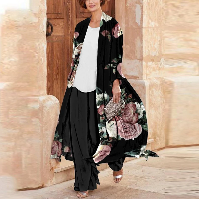 2022 Spring Elegant Loose Long Chiffon Tops Outwear Retro Pattern Floral Print Cloak Cardigan Autumn Long Sleeve Office Overcoat
2022 Spring Elegant Loose Long Chiffon Tops Outwear Retro Pattern Floral Print Cloak Cardigan Autumn Long Sleeve Office Overcoat