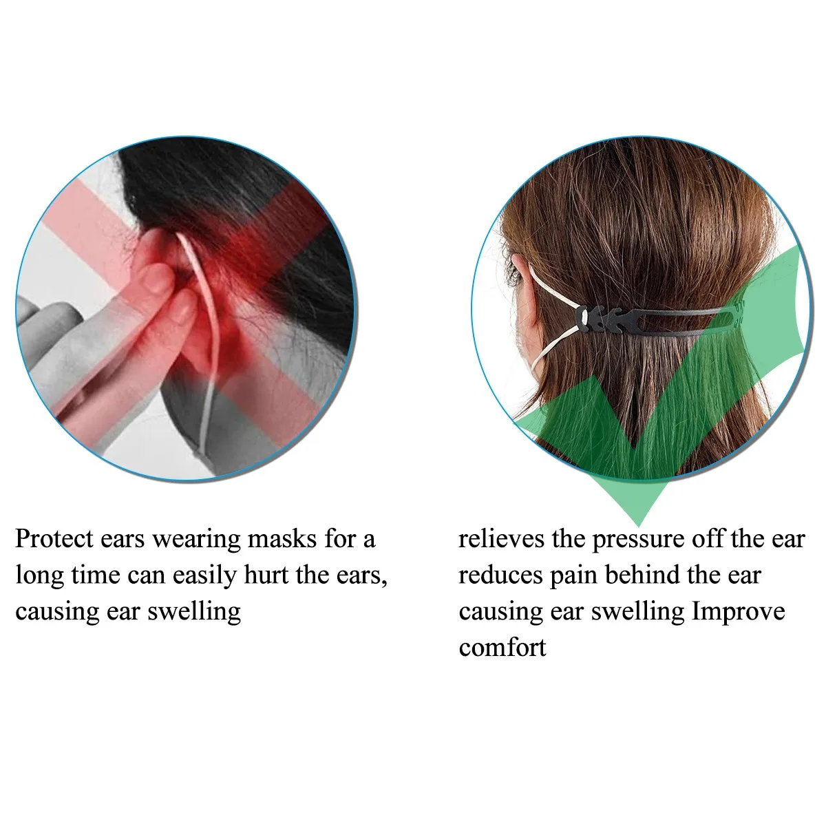 Adjustable Anti-slip Silicone Mask Holder Ear Grips salvaorejas mascarillas Extension Hook Masks Buckle Holder Hangs Masks
Adjustable Anti-slip Silicone Mask Holder Ear Grips salvaorejas mascarillas Extension Hook Masks Buckle Holder Hangs Masks