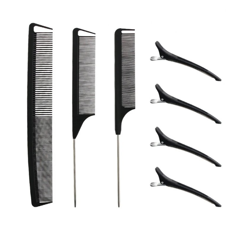 3pcs Teasing Comb Steel Pin Rat Tail 4pcs Metal Alligator Hair Clips Styling Combs Pintail Hairdressing Tools for Salon Home Use
3pcs Teasing Comb Steel Pin Rat Tail 4pcs Metal Alligator Hair Clips Styling Combs Pintail Hairdressing Tools for Salon Home Use