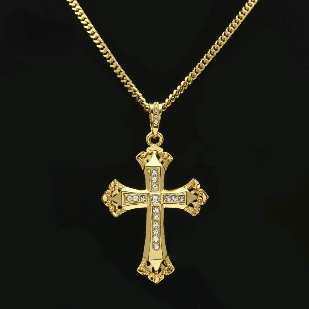 Vintage Gothic Hollow Cross Pendant Necklace Gold Color Cool Street Style Necklace for Women Gift Wholesale Neck Jewelry
Vintage Gothic Hollow Cross Pendant Necklace Gold Color Cool Street Style Necklace for Women Gift Wholesale Neck Jewelry
