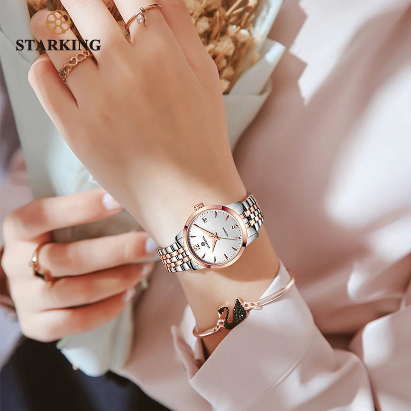 STARKING Watch Women Automatic Self-wind Analog Ladies Waterproof Stainless Steel Wristwatch 5atm Female Relogio Feminino AL0194
STARKING Watch Women Automatic Self-wind Analog Ladies Waterproof Stainless Steel Wristwatch 5atm Female Relogio Feminino AL0194