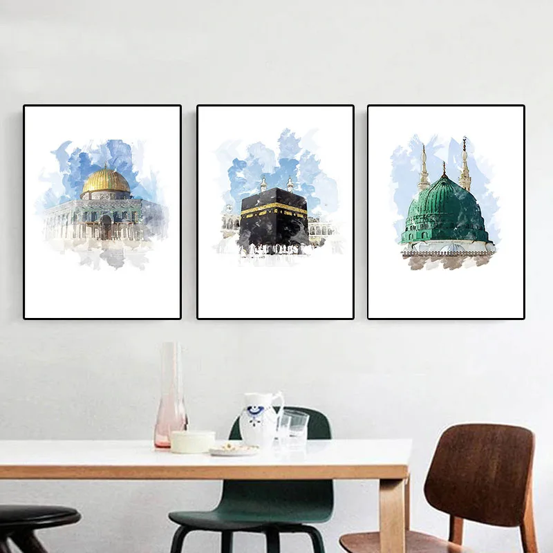 Abstract Islamic Mosque Dome Rock Temple Posters Modern Canvas Painting Wall Art Print Picture Living Room Interior Home Decor
Abstract Islamic Mosque Dome Rock Temple Posters Modern Canvas Painting Wall Art Print Picture Living Room Interior Home Decor