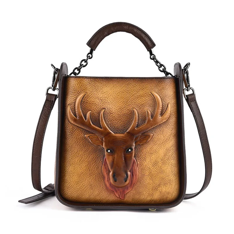 Genuine Leather Handbag Retro Animal Women's Large-capacity Shoulder Bag Business Office Messenger Bag Cowhide Trend Female Bag
Genuine Leather Handbag Retro Animal Women's Large-capacity Shoulder Bag Business Office Messenger Bag Cowhide Trend Female Bag