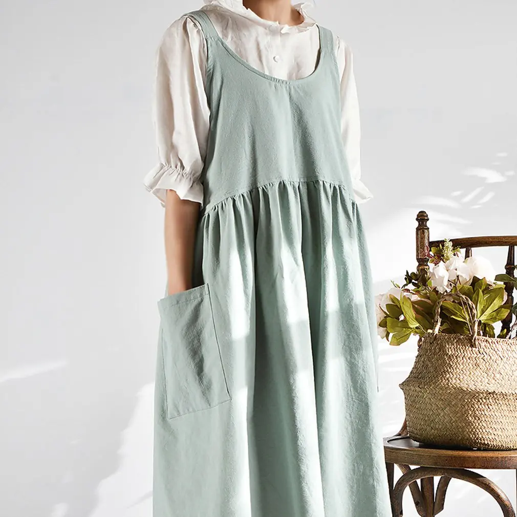 Cooking Kitchen Apron For Woman Female Bib Cotton Linen Dress Cafe BBQ Aprons Kitchen Sleeveless Cooking Accessories
Cooking Kitchen Apron For Woman Female Bib Cotton Linen Dress Cafe BBQ Aprons Kitchen Sleeveless Cooking Accessories