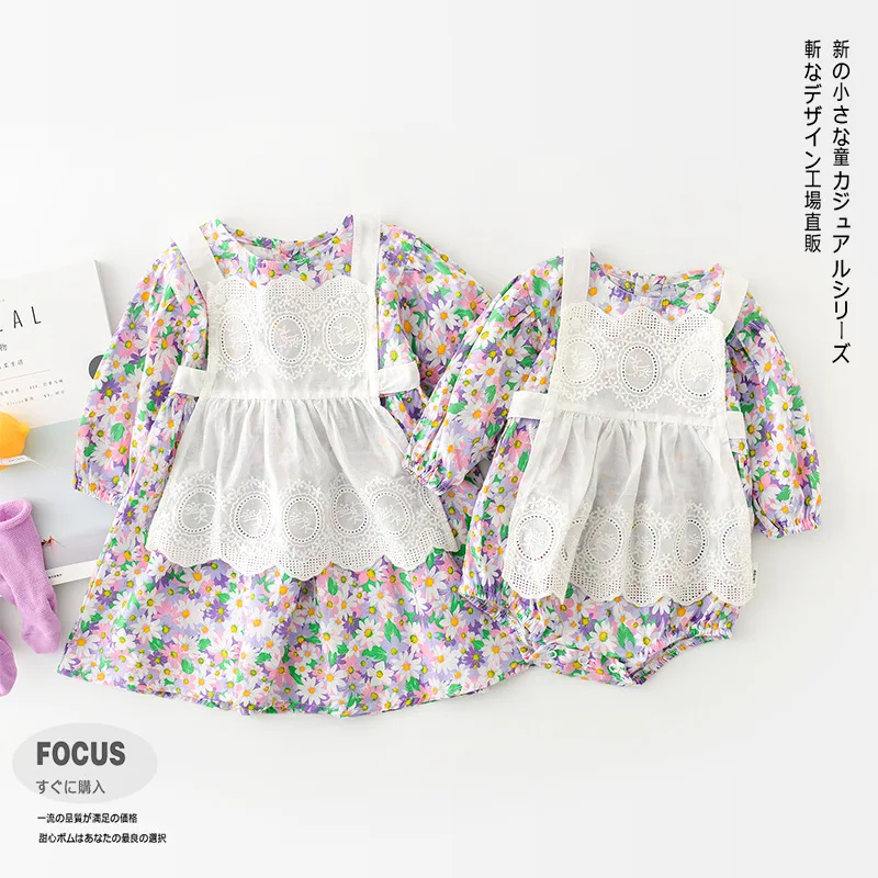2021 Baby Clothing Matching Big Sister Little Sister Outfits Cotton Floral Print 2pcs Set Infant Girls Romper Todder Girls Dress
2021 Baby Clothing Matching Big Sister Little Sister Outfits Cotton Floral Print 2pcs Set Infant Girls Romper Todder Girls Dress
