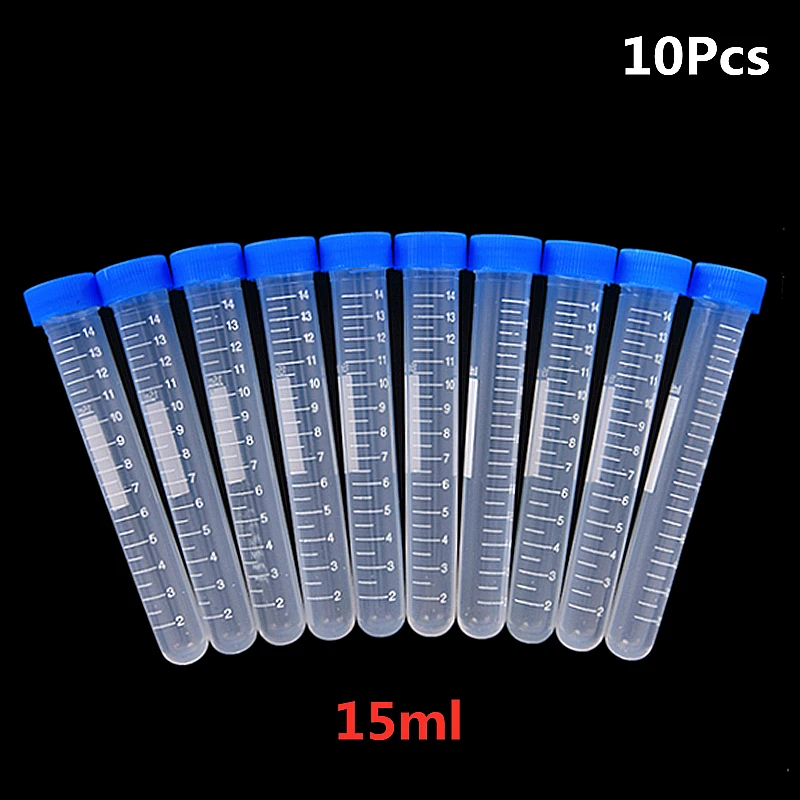 10Pcs/Lot 15ml Transparent Graduation Centrifuge Test Tube Vial Plastic Container with Lids for Lab Sample Specimen Storage
10Pcs/Lot 15ml Transparent Graduation Centrifuge Test Tube Vial Plastic Container with Lids for Lab Sample Specimen Storage
