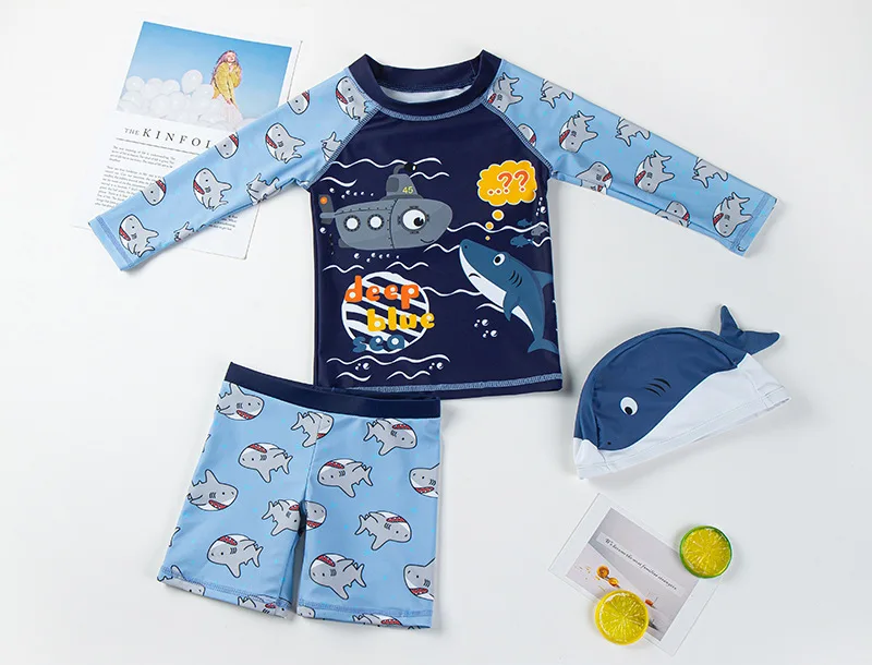 Swimsuit Kids Boys Swimwear for Children Splitted Child Bathing Clothes shark Print Baby Swimming Suit 3-piece set
Swimsuit Kids Boys Swimwear for Children Splitted Child Bathing Clothes shark Print Baby Swimming Suit 3-piece set