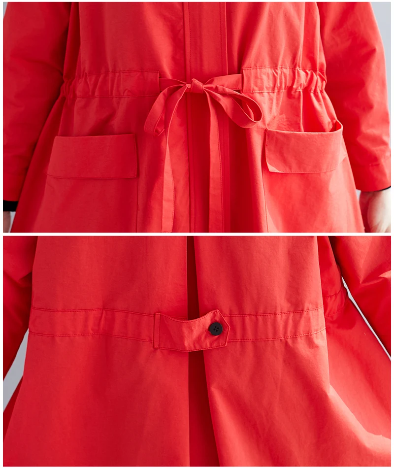 Autumn Winter Literary Plus Size Windbreaker Women's Ruffle Collar Trench Coat Loose High Waist Drawstring Zipper Overcoat Z256
Autumn Winter Literary Plus Size Windbreaker Women's Ruffle Collar Trench Coat Loose High Waist Drawstring Zipper Overcoat Z256