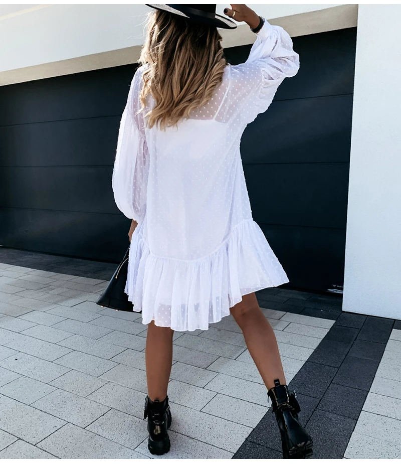 Elegant Black Dot Party Dresses Women Petticoat Long Sleeve Button Ruffle Ladies Mini Day Dress Female Christmas Clothes
Elegant Black Dot Party Dresses Women Petticoat Long Sleeve Button Ruffle Ladies Mini Day Dress Female Christmas Clothes