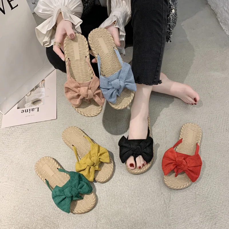 2021 Slippers Ladies Summer New Bowknot Flat Ladies Sandals Comfortable and Versatile Non-slip Beach Sandals Slippers Women
2021 Slippers Ladies Summer New Bowknot Flat Ladies Sandals Comfortable and Versatile Non-slip Beach Sandals Slippers Women