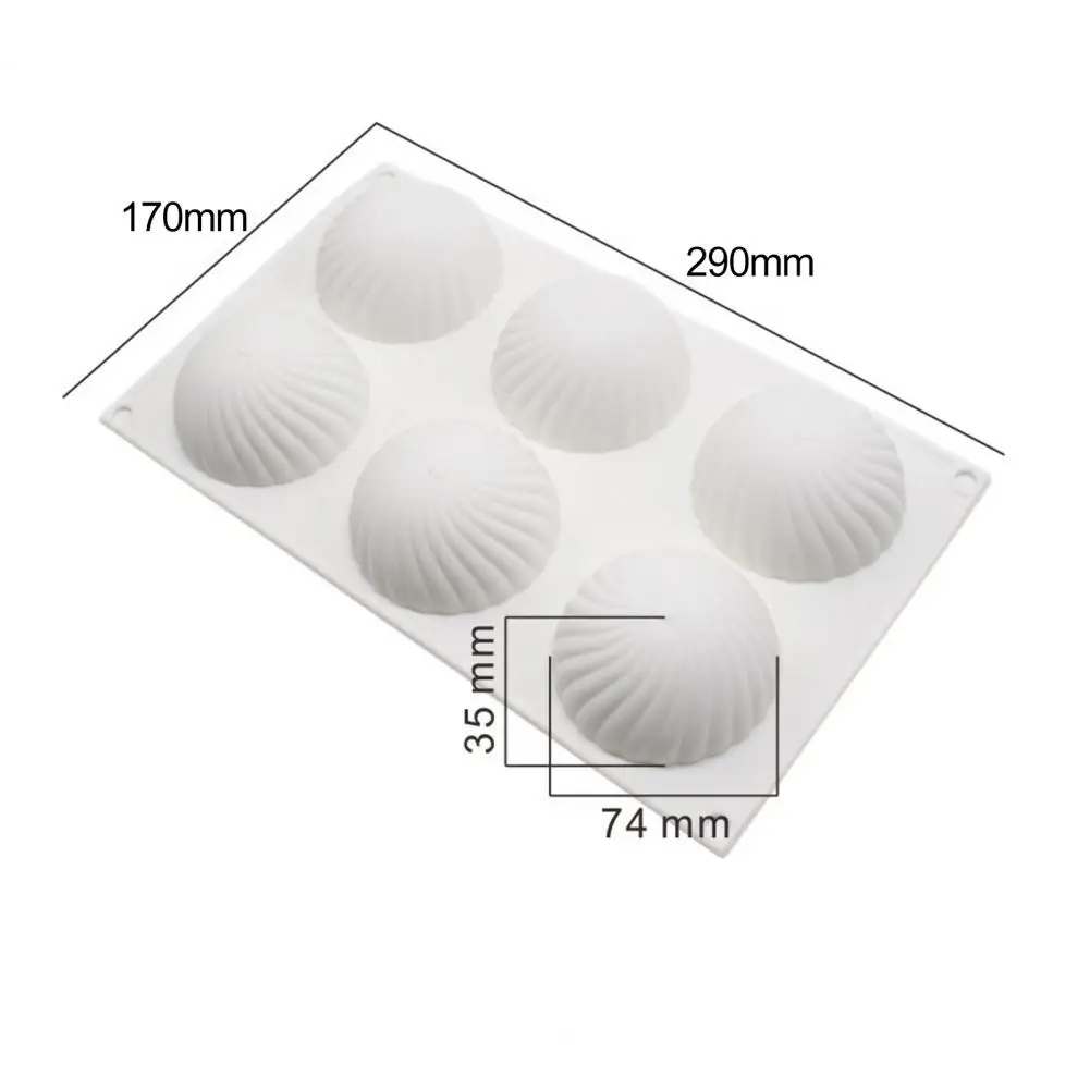 French Style Cake Mold DIY Food-grade 6 Cavities Round Fondant Silicone Mold for Kitchen Cake Decorating Tool French Dessert
French Style Cake Mold DIY Food-grade 6 Cavities Round Fondant Silicone Mold for Kitchen Cake Decorating Tool French Dessert