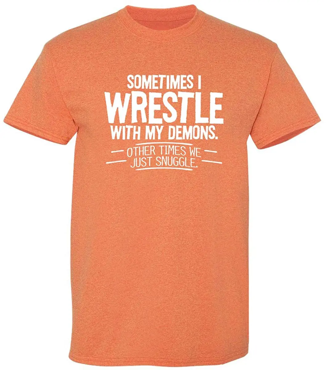 I Wrestle With My Demons Graphic Novelty Funny T Shirt New 2020 Summer Mens Cool Tee Breathable Cotton Short Sleeve TShirt
I Wrestle With My Demons Graphic Novelty Funny T Shirt New 2020 Summer Mens Cool Tee Breathable Cotton Short Sleeve TShirt