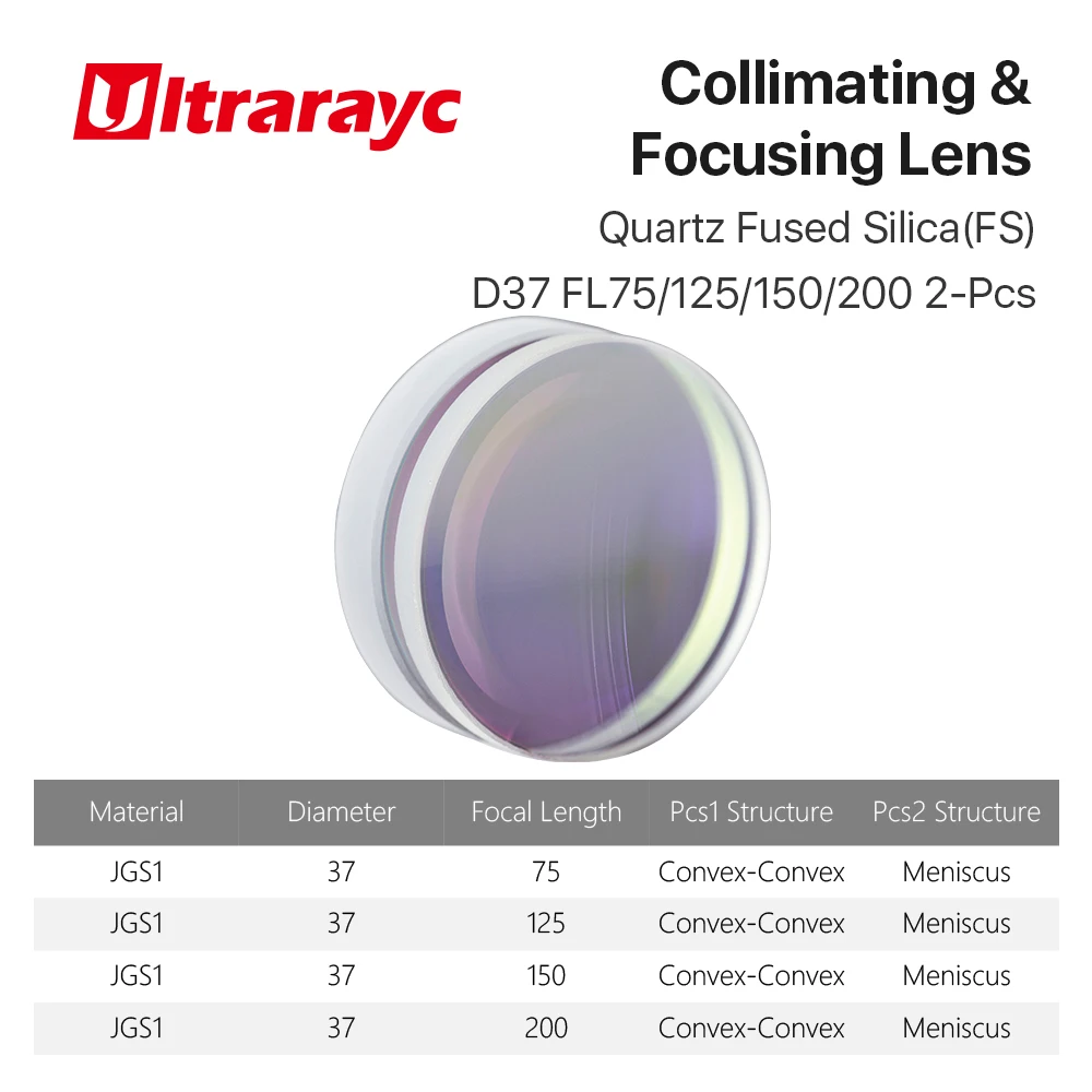 Cloudray Spherical Focusing Lens D37 F100 F150mm Raytools Quartz Fused Silica Lens for Raytools Laser Head BM114S WSX NC60
Cloudray Spherical Focusing Lens D37 F100 F150mm Raytools Quartz Fused Silica Lens for Raytools Laser Head BM114S WSX NC60