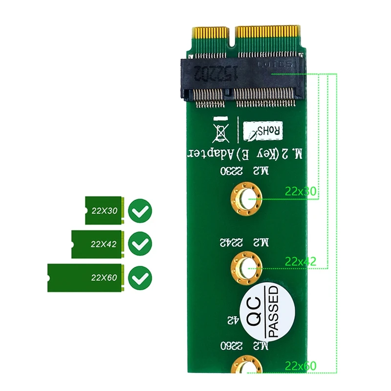 M.2 NGFF Key E to Key E Adapter Support M.2 Key E Card for 7265/8260/8260/9260 Module
M.2 NGFF Key E to Key E Adapter Support M.2 Key E Card for 7265/8260/8260/9260 Module