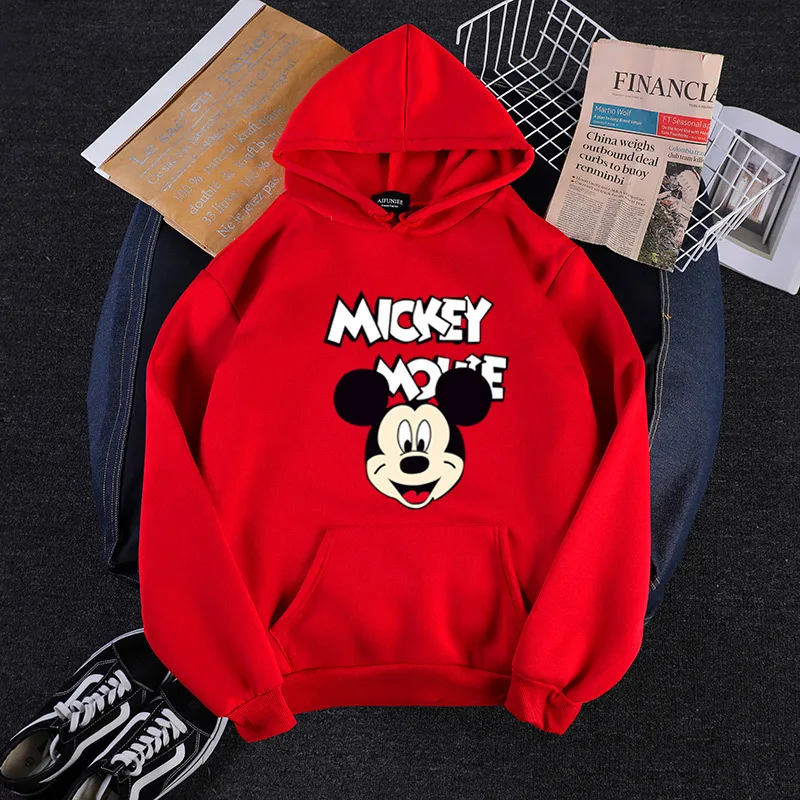 Disney Synthetic Mickey Mouse Spring Autumn Cartoon Loose Hoodies Sweatshirt Women Casual Hooded Pullover Female Thicken Coat
Disney Synthetic Mickey Mouse Spring Autumn Cartoon Loose Hoodies Sweatshirt Women Casual Hooded Pullover Female Thicken Coat