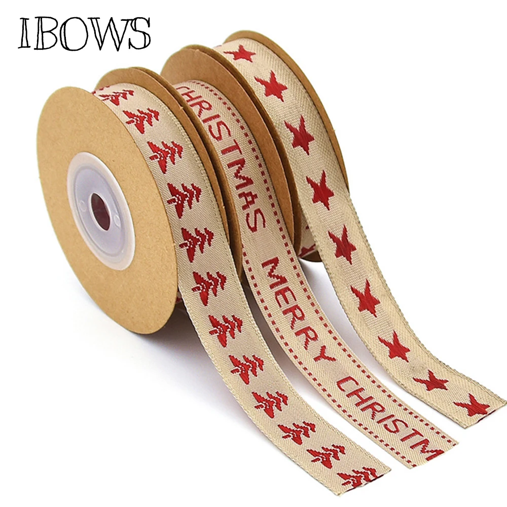 IBOWS 15mm 5yards Hemp Ribbon Merry Christmas Linen Ribbon for Gift Wrapping Party Decoration DIY Crafts Accessories Material
IBOWS 15mm 5yards Hemp Ribbon Merry Christmas Linen Ribbon for Gift Wrapping Party Decoration DIY Crafts Accessories Material