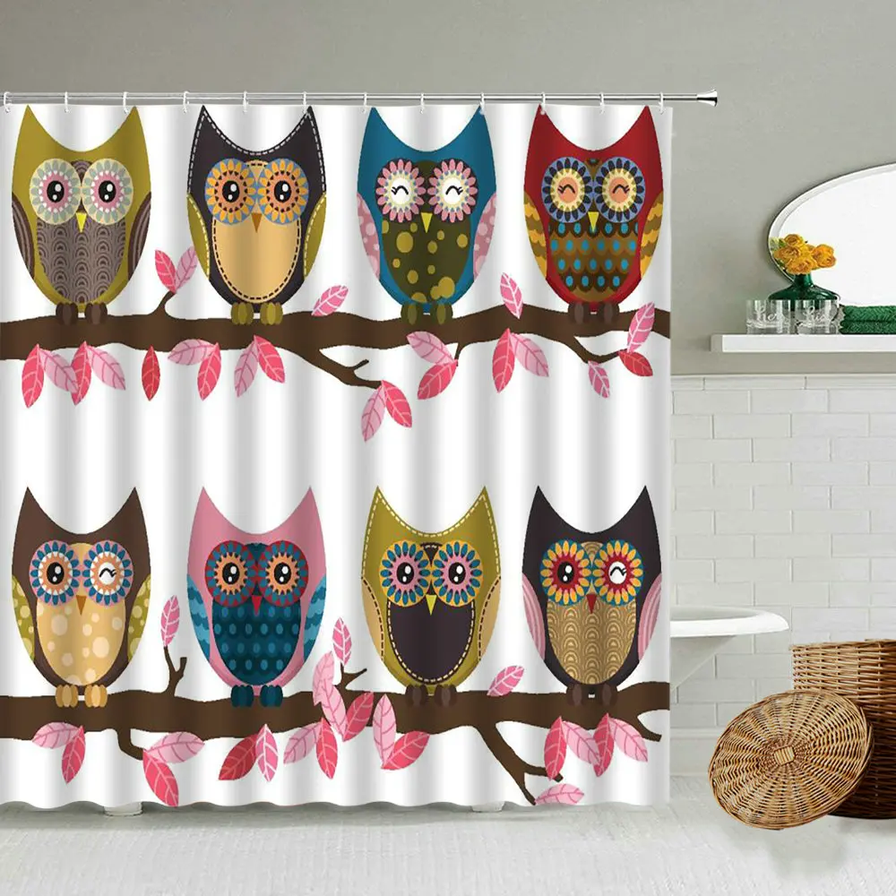 Cartoon Fun Owl Shower Curtain Cute Animal Elephant White Background Children Bathroom Decoration Waterproof Polyester Curtains
Cartoon Fun Owl Shower Curtain Cute Animal Elephant White Background Children Bathroom Decoration Waterproof Polyester Curtains