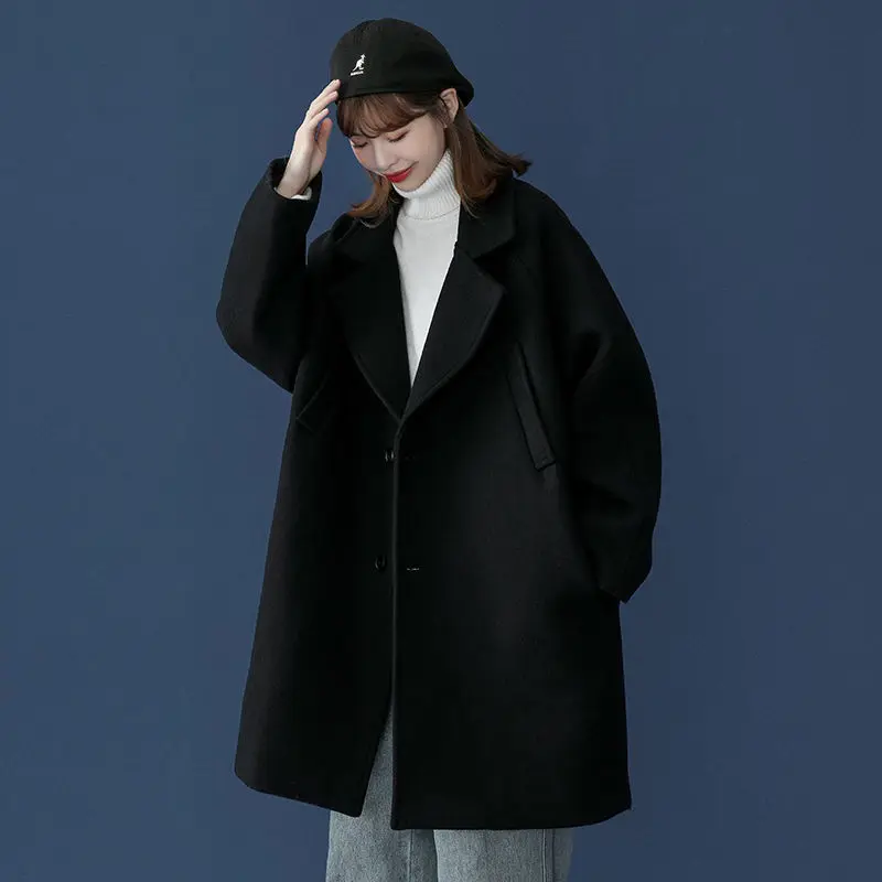 Женское шерстяное пальто в стиле ретро, свободная ветровка средней длины в гонконгском стиле Хань, Осень-зима
Женское шерстяное пальто в стиле ретро, свободная ветровка средней длины в гонконгском стиле Хань, Осень-зима