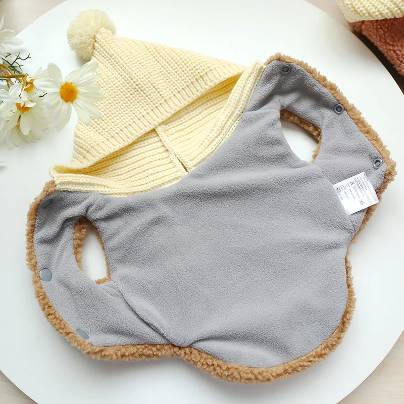 New puppy clothes woolen hat vest suitable for small dogs pet cats spring and autumn pet cute casual clothes dog cloth dog coat
New puppy clothes woolen hat vest suitable for small dogs pet cats spring and autumn pet cute casual clothes dog cloth dog coat