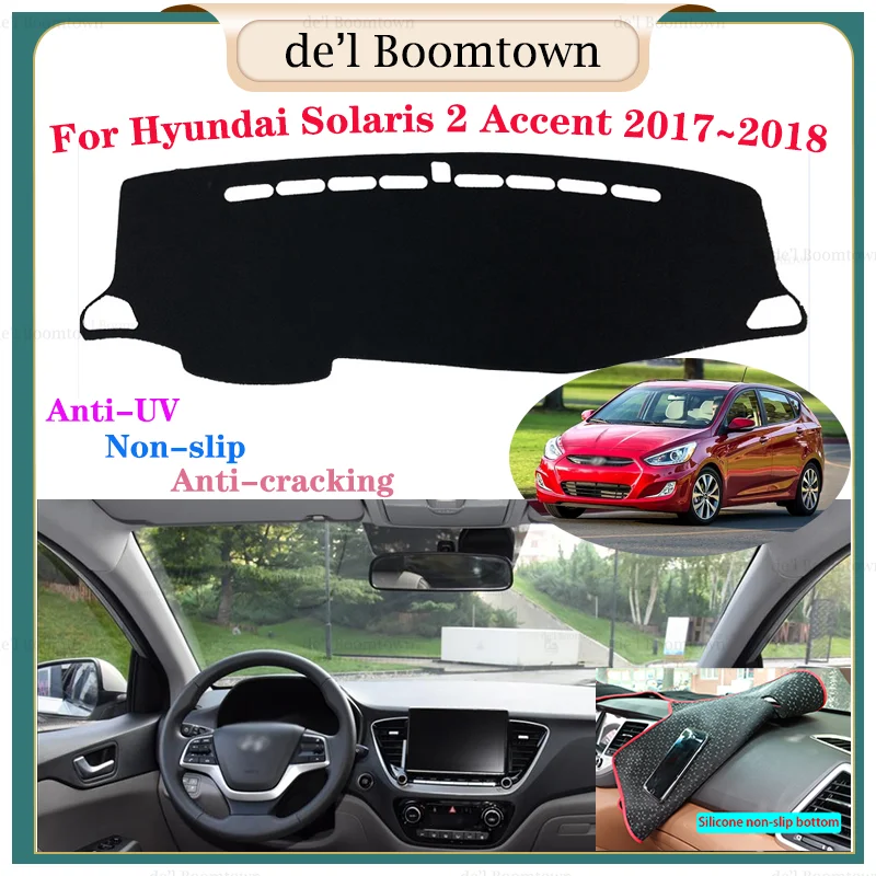 Чехлы для Hyundai Solaris 2 Accent 2017 2018 HC Стайлинг автомобиля коврик приборной панели