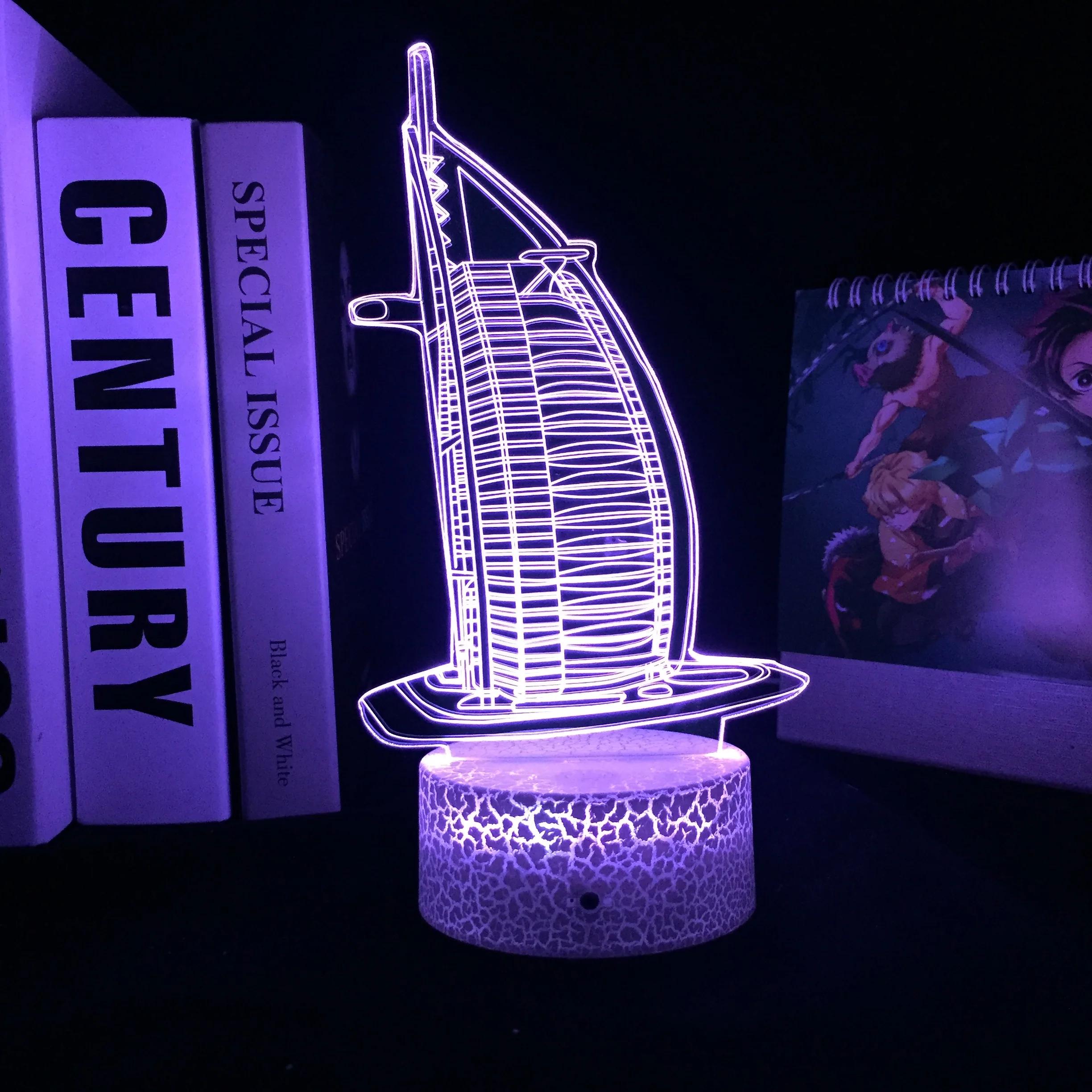 Sailing Hotel Pattern 3D Lamp Visual Illusion Acrylic Light Guide Plate Night Light for Children Couple Festival Birthday Gifts
Sailing Hotel Pattern 3D Lamp Visual Illusion Acrylic Light Guide Plate Night Light for Children Couple Festival Birthday Gifts