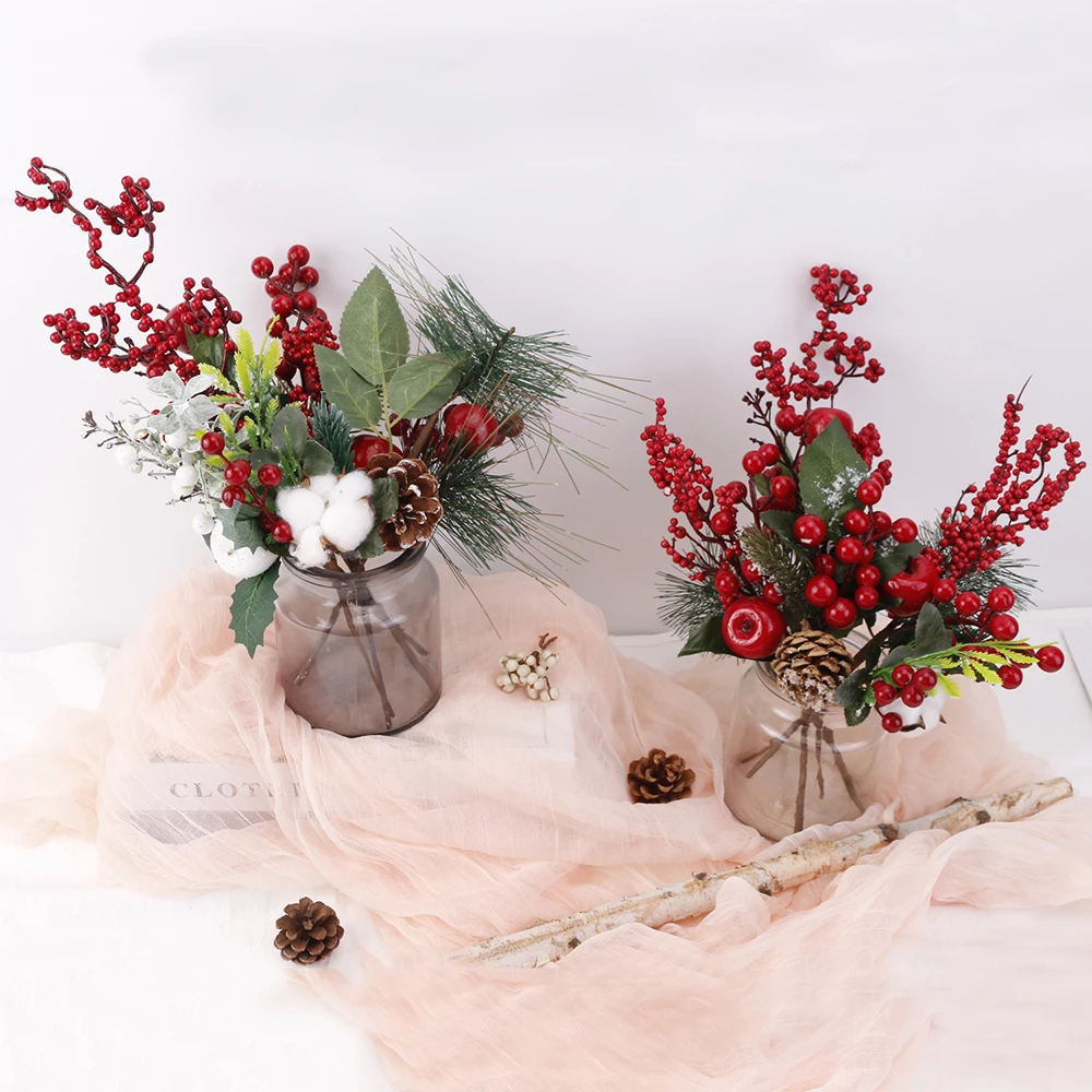 1PC Artificial Christmas Foam Berry Bouquets Christmas Wedding Decor DIY Wreath Vase Party New Year Gift Box Festive Home Decor
1PC Artificial Christmas Foam Berry Bouquets Christmas Wedding Decor DIY Wreath Vase Party New Year Gift Box Festive Home Decor