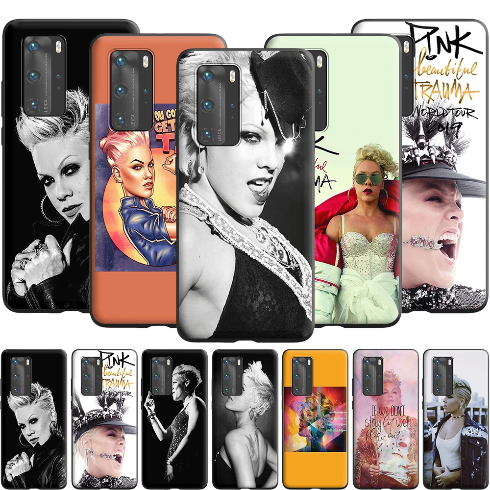 P!nk розовый человеческий чехол для Huawei P10 Lite P20 P30 P Smart 2021 Z P40 Pro|Бамперы| |