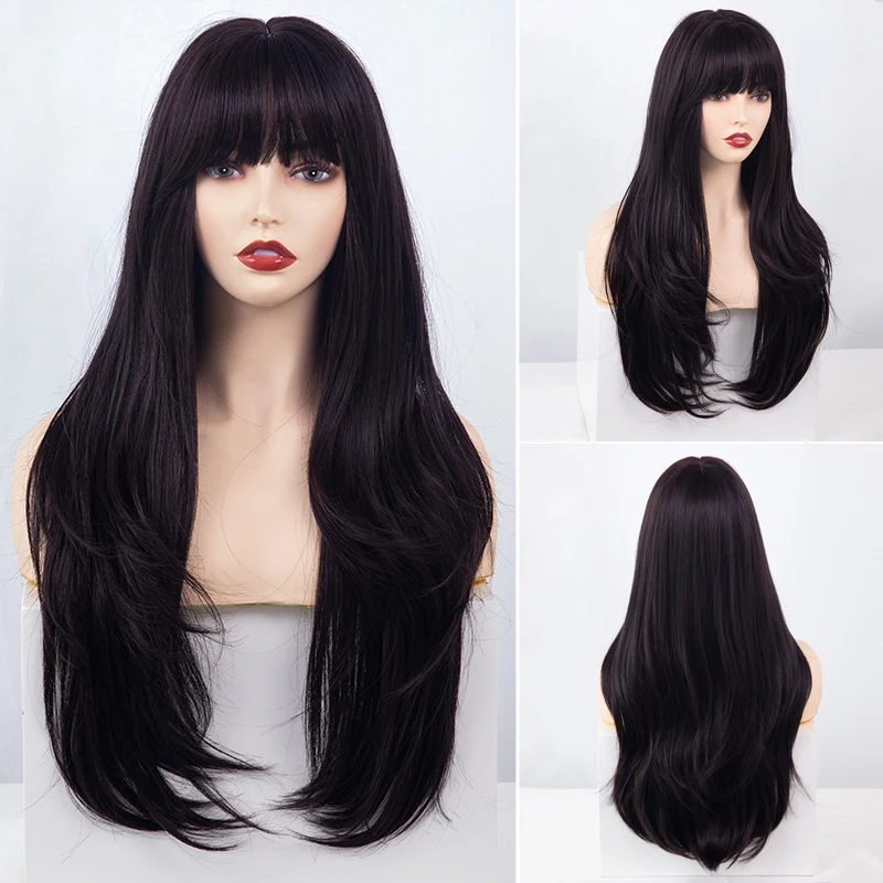 PIAOYUN Fashion Long Straight Black Brown Soft Natural Hair Wig For Female High Temperature Silk Summer Heat-Resistant Daily Wig
PIAOYUN Fashion Long Straight Black Brown Soft Natural Hair Wig For Female High Temperature Silk Summer Heat-Resistant Daily Wig