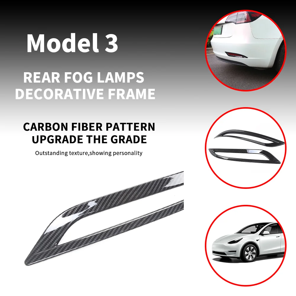 For Tesla Model 3 Rear Fog Light Foglight Lamp Ring Frame Cover Trim Black Carbon Fiber Sticker
For Tesla Model 3 Rear Fog Light Foglight Lamp Ring Frame Cover Trim Black Carbon Fiber Sticker