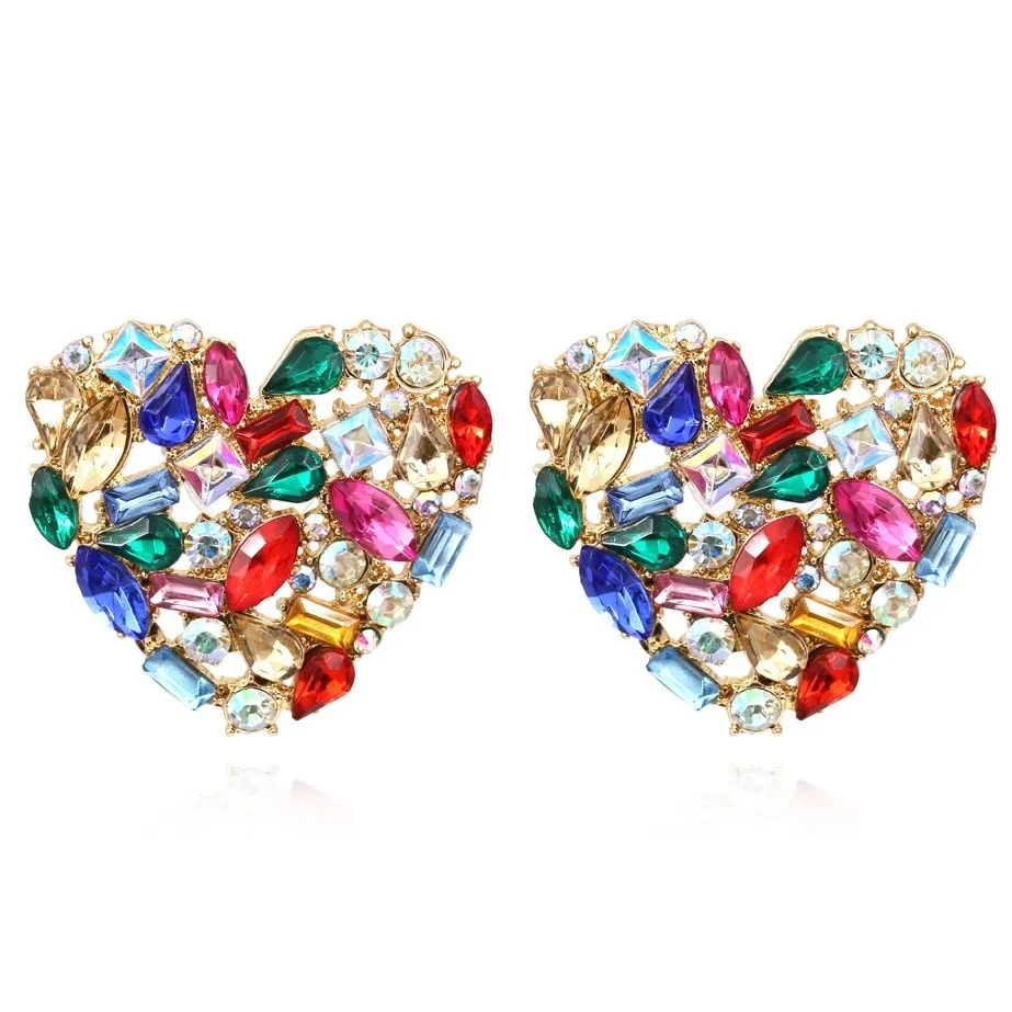 Винтажные темпераментные цветные серьги в форме сердца для женщин, банкетные украшения
Винтажные темпераментные цветные серьги в форме сердца для женщин, банкетные украшения