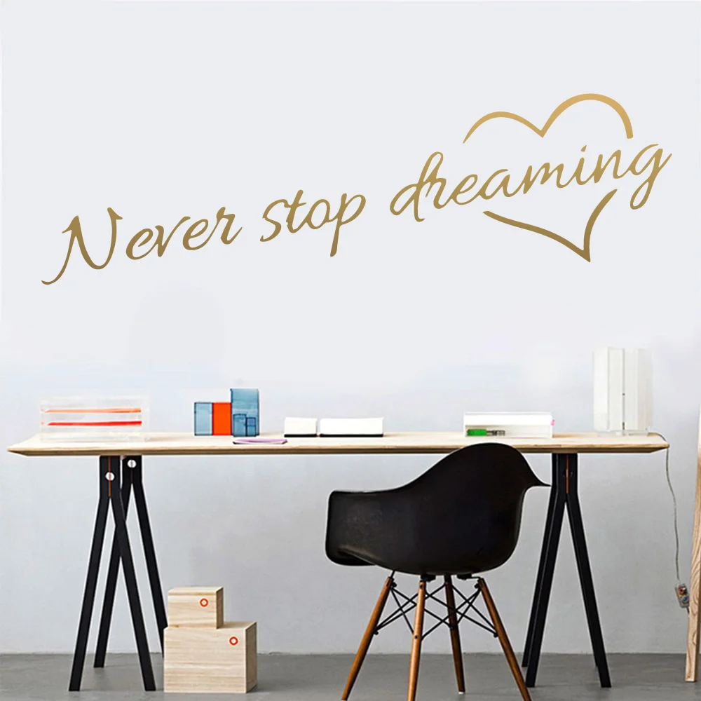 Виниловые самоклеящиеся обои Never Stop Dreaming украшение для спальни аксессуары
