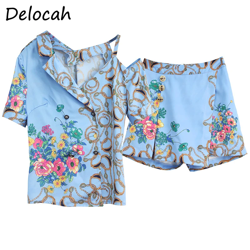 Delocah Summer Women Fashion Runway2 PiecesSet Short Sleeve Button Loose Blouses + Floral Print Short Skirt TwoPiecesSuits
Delocah Summer Women Fashion Runway2 PiecesSet Short Sleeve Button Loose Blouses + Floral Print Short Skirt TwoPiecesSuits