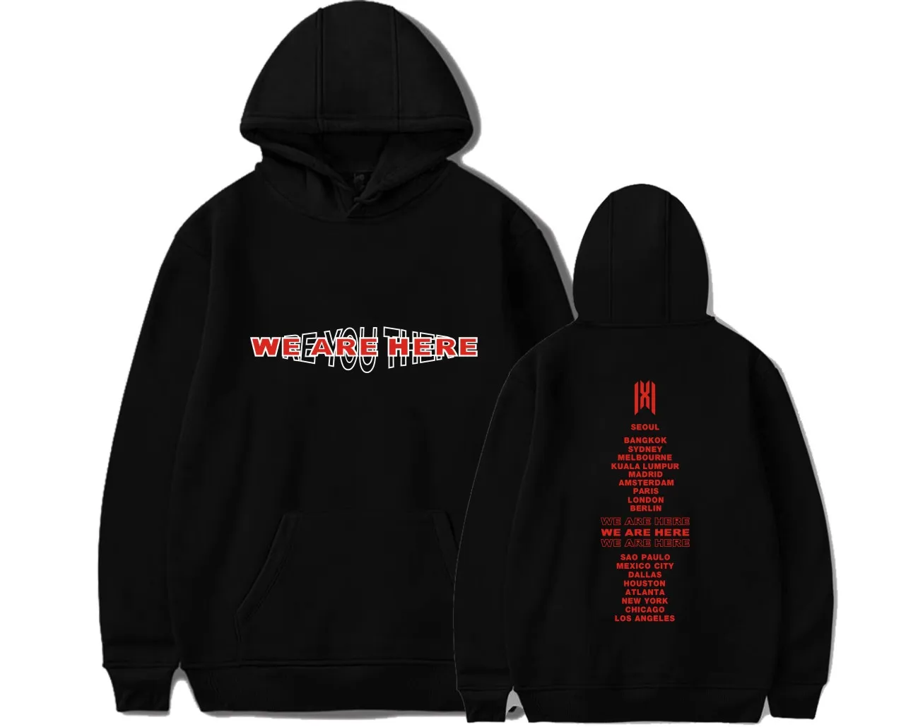 Monsta X World Tour Concert WE ARE HERE printing Hoodies Harajuku Sweatshirt K-pop hot sale Long Sleeve Hoodies Outerwear
Monsta X World Tour Concert WE ARE HERE printing Hoodies Harajuku Sweatshirt K-pop hot sale Long Sleeve Hoodies Outerwear